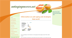 Desktop Screenshot of antiaginganswers.net