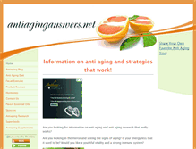 Tablet Screenshot of antiaginganswers.net